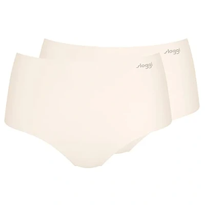 Image of Women&#039;s 2 Pack Sloggi Zero Feel Seamfree Maxi Knickers Angora Extra Small