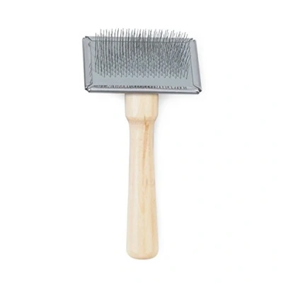 Image of Ancol Heritage Wood Handle Soft Slicker Brush Small