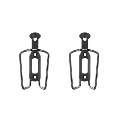 Image of ZEFAL Pack of 2 Aluminium Plast 124 Bicycle Bottle Cages Holder for All Types Bikes Lightweight and Robust Black