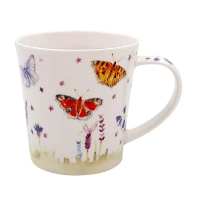 Image of Lesser &amp; Pavey Feather Fur Butterfly Mug Ceramic Coffee Mugs for Home or Work Premium Design All Occasions Lovely Tea, Hot Drinks Jennifer Rose Gallery