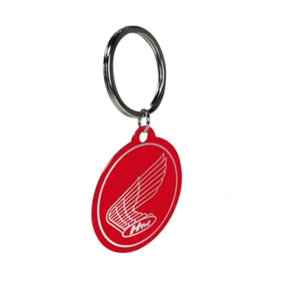 Image of Nostalgic Art Honda Metal Keychain, Red Logo, Vintage Design, Officially Licensed Product