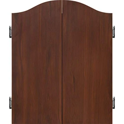 Image of Mission Darts Deluxe Heavy Duty Dartboard Cabinet With Markerboards, Sedona Red (CAB013)