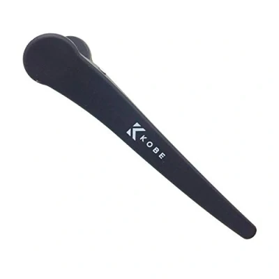 Image of Kobe Sure Grip Black Hairdressing Sectioning clips, Strong for All Hair Types, Ideal Long and Short Hair. Great Styling