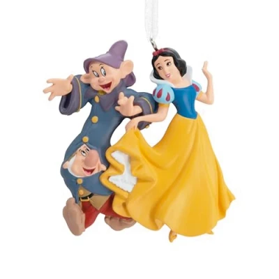 Image of Hallmark Disney Princess Snow White with Dopey and Sneezy Christmas Ornament