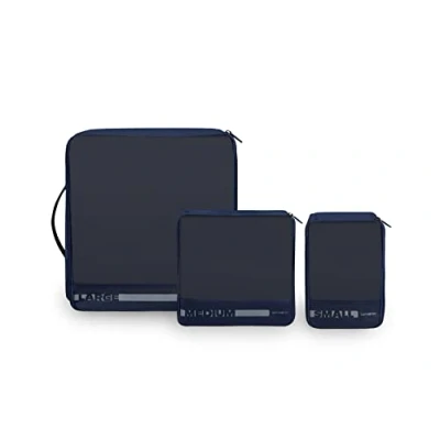 Image of Samsonite Pack Sized Set of 3 Luggage Organizers, 14/22/30 cm, Navy Blue, Blue (Navy), S/M/L, Suitcase Organiser