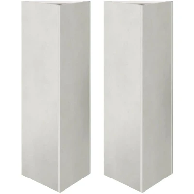 Image of vidaXL Garden Planters 2 pcs Triangular 30x26x75 cm Stainless Steel