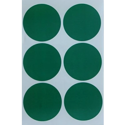Image of Round Green Sticker Dot Labels 50mm (5cm) Permanent Adhesive Label for Color Coding 72 Pack by Royal