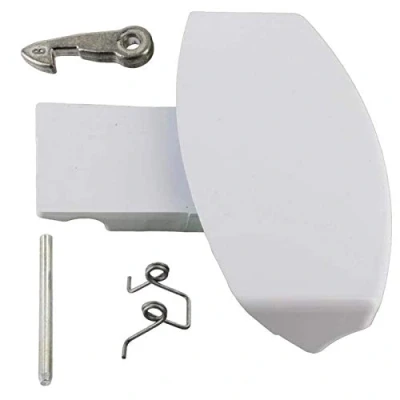Image of SPARES2GO Door Handle Kit for Indesit Washing Machine (White)