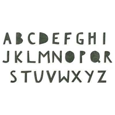 Image of Sizzix Bigz XL Alphabet Die Cutout Upper by Tim Holtz, Wood/Steel/Plastic, Multi Colour, 37.6 x 15.3 2 cm