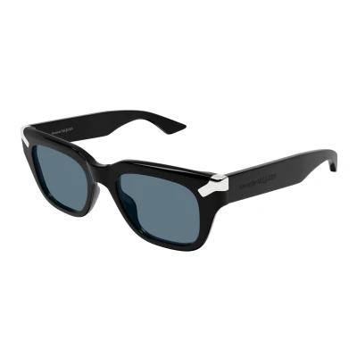 Image of Alexander Mcqueen Sunglasses, Men&#039;s, Size: One Size, Black/blue