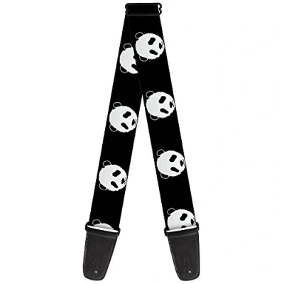 Image of Buckle Down Guitar Strap Panda Bear Repeat 2 Inches Wide