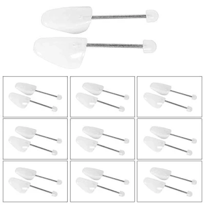 Image of [10 Pair Shoes Tree] 10 Pairs White Mens and Womens Traditional Plastic Flexible Shoe Tree Shaper Stretcher Shapers UK 6.5 9/EU 39 42