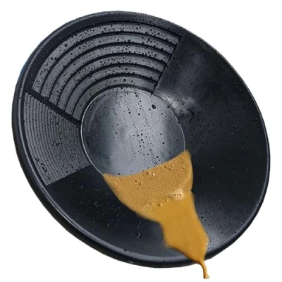 Image of Gold Pan 15 Inch Mining Pan, Panning Kit 3 Riffles Manual Equipment for Easy Sand and Prospecting Washing System,Gold Plate