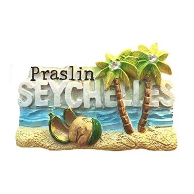 Image of Wedare Seychelles Praslin 3D Refrigerator Magnet Tourist Travel Souvenirs Fridge Home Kitchen Decoration Collection
