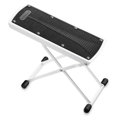 Image of VOHALO Guitar Rest Footstool 6 Position Height Adjustable with Anti Slip Rubber for Acoustic,Electric,Classical Player (White)