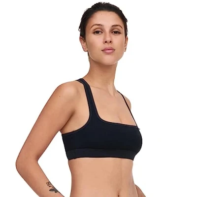 Image of Chantelle Womens Cotton Comfort Bralette Black Size Medium
