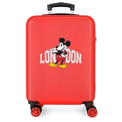 Image of Disney Mickey &amp; Minnie Trip to… Luggage Set, One Size, Red, Cabin Suitcase