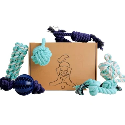Image of Puppy Rope Toys, Chew Ropes for Puppies from 8 weeks, Teething Toys Play, Natural Dog Enrichment, Gift Box (Small Medium)