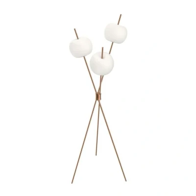 Image of Kundalini Kushi modern LED floor lamp, copper