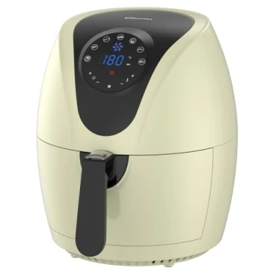 Image of EMtronics EMDAF45LCR Digital Family Size Air Fryer 4.5 Litre with 7 Preset Menus for Oil Free &amp; Low Fat Healthy Cooking, 60 Minute Timer Cream