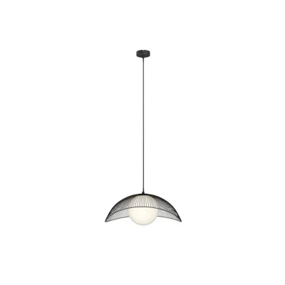 Image of Lindby Fabronia hanging light, grid, glass ball