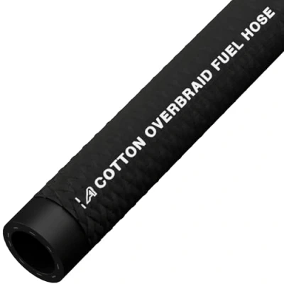 Image of 12mm Rubber Cotton Braided Reinforced Overbraid Fuel Line Oil Petrol Diesel Hose 10 Metre