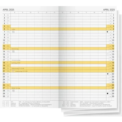Image of BRUNNEN Monthly Replacement Calendar Model 746 (2025), 2 Pages = 1 Month, A6