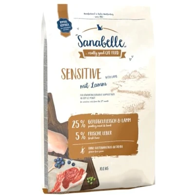 Image of Sanabelle sensitive with Lamb Dry cat food for nutritionally adult cats (from 12 months), 2.50 kg