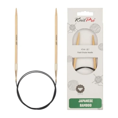 Image of KnitPro Circular Knitting Needle, Bamboo, Brown, 4.5mm