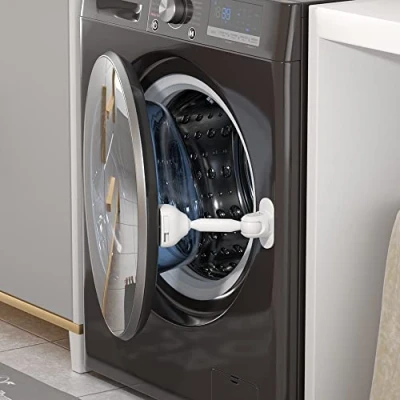 Image of EUDEMON 1 Pack Baby Safety Washer/Dryer Door Stopper,Front Load Washer Prop for Kids, Child Washing Machine Holder, Lock &amp; Dryer (White)