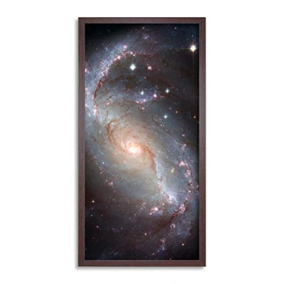 Image of Wee Blue Coo Spiral Galaxy NGC1672 Space Universe Long Panel Framed Wall Art Print