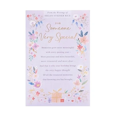 Image of UK Greetings Birthday Card for Her/Friend Light Pink Design