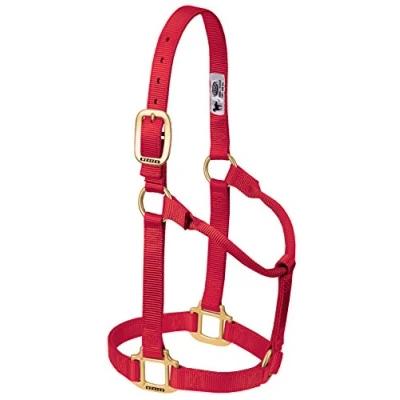 Image of Weaver Leather Original Non Adjustable Nylon Horse Halter, Small, Red