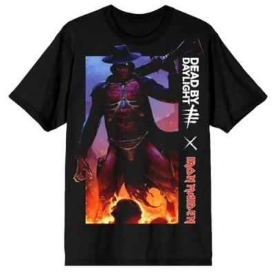 Image of Rock Off officially licensed products Iron Maiden Dead by Daylight Gunslinger T Shirt M Black
