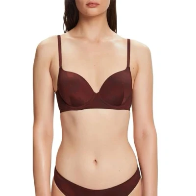 Image of ESPRIT Women&#039;s Big Flower Deluster Sexy Pad Bra, Rust Brown 3, 34C