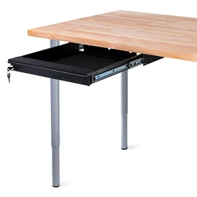 Image of PENN ELCOM Small Black Under Desk Lockable Laptop Drawer for 350mm/14 Inch Laptops EX 6101B