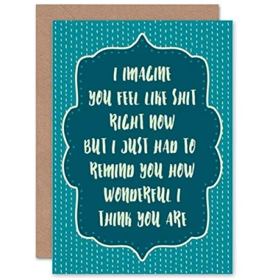 Image of Wee Blue Coo CARD GREETING SYMPATHY EMPATHY YOU ARE WONDERFUL PRESENT GIFT