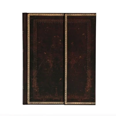 Image of Paperblanks Old Leather Moroccan Ultra Notebook with Lined Pages Black