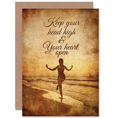 Image of Wee Blue Coo OCCASION FRIENDSHIP YOGA MEDITATION BEACH ART GREETINGS GREETING CARD