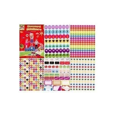 Image of Reward Sticker Over 1000 Stickers Childrens Teachers Smiley face Stars