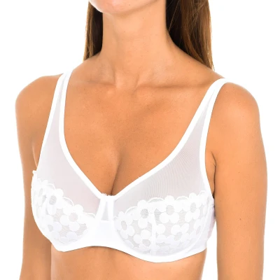 Image of Dim Generous Broderie 00ASD WoMens underwire bra White Size 38C