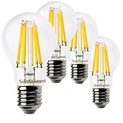 Image of SUNSEED 4 X E27 10W (Equivalent to 83W) Sapphire Filament LED GLS Light Bulb A60 Neutral White 4000K