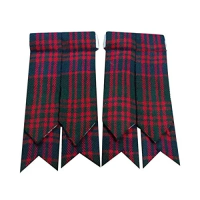 Image of New Mens Kilt Flashes Macdonald Tartan/Scottish Hose Sock Tartans