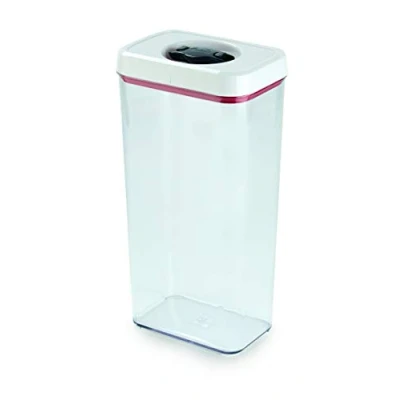 Image of Zyliss E981059 Twist and Seal Storage Box With Lid 3.6 Litre Plastic Clear/White Kitchen Storage/Bathroom Storage/Food Storage/Makeup Storage/Toy Includes 1 x Container