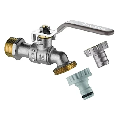 Image of 3/4&quot; Garden Patio Bib Ball Valve Lever Type Handle Replacement Brass Tap