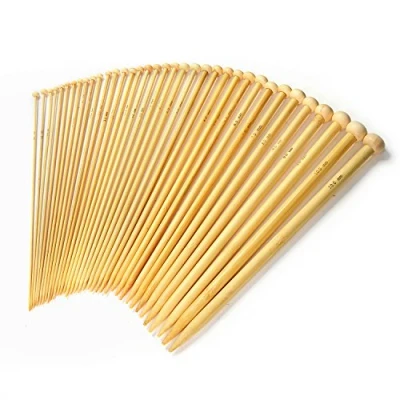 Image of LIHAO Single Point Bamboo Knitting Needles Kit (18 Sizes, 36pcs Total)
