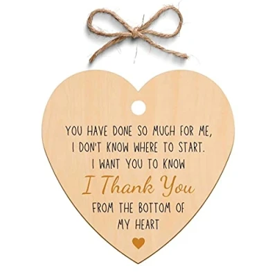 Image of Second Ave You Have Done So Much for Me Wooden Hanging Friendship Heart Gift Plaque