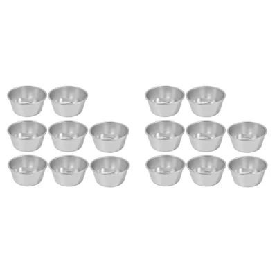 Image of rieder 16 Pieces Individual Molds Pudding Cups Mini Chocolate Molten Pans Non Stick Cupcake Cake Cookie Mold