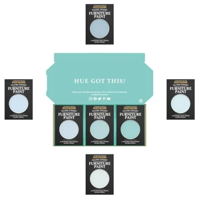 Image of Rust Oleum Furniture Paint in Gloss Finish Soft Blues Tester Box