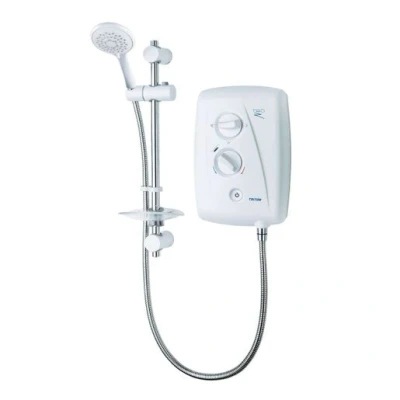 Image of Triton T80Z White &amp; Chrome Fast Fit Electric Shower 8.5kW with 5 Spray Rub Clean Head (2)